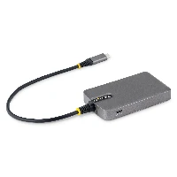 StarTech.com 4-Port USB-C Hub, 5Gbps, Bus Powered, USB C to 4x USB-A Hub with USB-C Auxiliary Power Input, 1ft/30cm Host Cable, Portable Desktop/Laptop USB Hub, USB 3.2 Gen 1 (3.1 Gen 1) Type-C, 5000 Mbit/s, Grey, Plastic, 0.3 m, USB