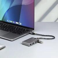 StarTech.com 4-Port USB-C Hub, 5Gbps, Bus Powered, USB C to 4x USB-A Hub with USB-C Auxiliary Power Input, 1ft/30cm Host Cable, Portable Desktop/Laptop USB Hub, USB 3.2 Gen 1 (3.1 Gen 1) Type-C, 5000 Mbit/s, Grey, Plastic, 0.3 m, USB
