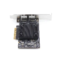 StarTech.com 2-Port PCIe 10Gb Ethernet Network Card, 10GbE Network Interface Card, Broadcom BCM57416 Chipset, Dual RJ45 10GBase-T/Gigabit, NIC Card, TAA, Internal, Wired, PCI Express, Ethernet, 20000 Mbit/s, Black