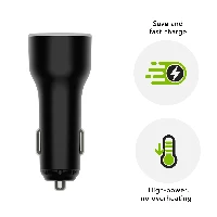 dbramante1928 re-charge - Car Charger USB-C 65W - BLK, Auto, Cigar lighter, Black