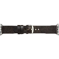 dbramante1928 Bornholm - Watch Strap 44mm - Dark Brown/Silver, Strap, Smartwatch, Brown, Apple, Apple Watch SE and Series 1-8, Leather