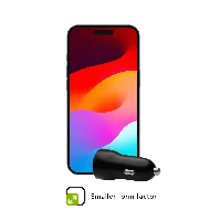 dbramante1928 re-charge - Car Charger USB-C 30W+USB-A 18W-BLK, Auto, Cigar lighter, Black