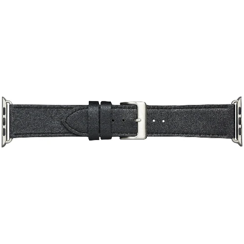 dbramante1928 Copenhagen - Watch Strap 44mm - Black/Silver, Strap, Smartwatch, Black, Apple, Watch Series 1-8, SE, Leather