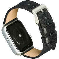 dbramante1928 Copenhagen - Watch Strap 44mm - Black/Silver, Strap, Smartwatch, Black, Apple, Watch Series 1-8, SE, Leather