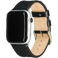 dbramante1928 Copenhagen - Watch Strap 44mm - Black/Silver, Strap, Smartwatch, Black, Apple, Watch Series 1-8, SE, Leather