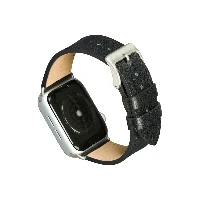 dbramante1928 Copenhagen - Watch Strap 44mm - Black/Silver, Strap, Smartwatch, Black, Apple, Watch Series 1-8, SE, Leather