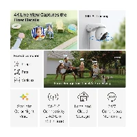 TP-Link Tapo TC46, IP security camera, Indoor & outdoor, Wired & Wireless, Amazon Alexa & Google Assistant, Ceiling/Wall/Pole, Black, White