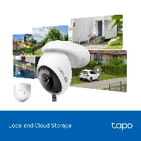 TP-Link Tapo TC46, IP security camera, Indoor & outdoor, Wired & Wireless, Amazon Alexa & Google Assistant, Ceiling/Wall/Pole, Black, White