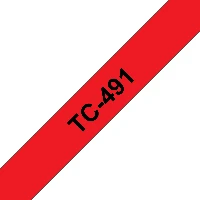 Brother - Nero su rosso - Rotolo (0,9 cm) nastro laminato - per P-Touch PT-2000, PT-3000, PT-500, PT-5000, PT-8