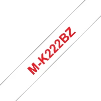 Brother M-K222BZ - Plastica - rosso su bianco - Rotolo (0,9 cm x 8 m) 1 cassetta(e) Nastro - per P-Touch PT-55, PT-55P, PT-90
