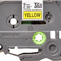 Brother TZe-S621 - Adesivo extra forte - nero su giallo - Rotolo (0,9 cm x 8 m) 1 cassetta(e) nastro laminato - per Brother PT-D210, D600, H110, H200, P-Touch PT-1880, E800, H107, P-Touch Cube Plus PT-P710