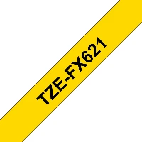 Brother TZe-FX621 - Nero su giallo - Rotolo (0,9 cm x 8 m) 1 cassetta(e) nastro flessibile - per Brother PT-D210, D600, H110, P-Touch PT-1005, D450, H110, P300, P-Touch Cube Pro PT-P910