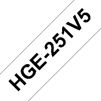 Brother HGE-251V5 - Nero su bianco - Rotolo (2,4 cm x 8 m) 5 cassetta(e) nastro laminato - per P-Touch PT-9500pc, PT-9700PC, PT-9800PCN, P-Touch R RL-700S