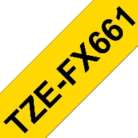 Brother TZe-FX661 - Nero su giallo - Rotolo (3,6 cm x 8 m) 1 cassetta(e) nastro flessibile - per P-Touch PT-3600, 530, 550, 9200, 9400, 9500, 9600, 9700, 9800, D800, E800, P900, P950