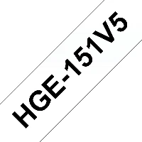 Brother HGE-151V5 - Scuro su chiaro - Rotolo (2,4 cm x 8 m) 5 cassetta(e) nastro laminato - per P-Touch PT-9500pc, PT-9700PC, PT-9800PCN