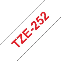 Brother TZe-252 - Adesivo standard - rosso su bianco - Rotolo (2,4 cm x 8 m) 1 cassetta(e) nastro laminato - per Brother PT-D600, P-Touch PT-3600, D800, E550, E800, P750, P900, P950, P-Touch EDGE PT-P750