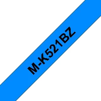 Brother M-K521BZ - Nero su blu - Rotolo (0,9 cm x 8 m) 1 pezzi nastro stampante - per P-Touch PT-55, PT-55P, PT-65, PT-65LB, PT-65SB, PT-90