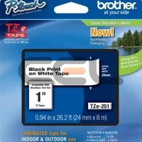 Brother TZ251CIV - Nero su bianco - Rotolo (2,4 cm x 8 m) 1 cassetta(e) nastro laminato - per Brother PT-D600, P-Touch PT-3600, D610, D800, E550, P750, P900, P950, P-Touch EDGE PT-P750