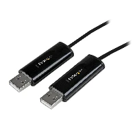 StarTech.com Cavo switch KM a 2 porte USB con trasferimento di file per PC e Mac - USB 2.0 - Adattatore per connessione diretta - USB 2.0 - USB 2.0 - nero