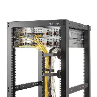 StarTech.com Gancio con anello a D per la gestione dei cavi per server rack verticale multidirezionale 6 x 10 cm - Anello per gestione cavi - nero - 1U - per P/N RACK-18U-20-WALL-OA, RACK-21U-20-WALL-OA, RACK-24U-20-WALL-OA, RK3236BKF, RKQMCAB12V2