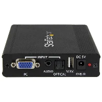 StarTech.com Convertitore audio/video professionale VGA a HDMI con scaler - 1920 x 1200 - Convertitore video - HDMI, VGA - nero - per P/N SVA5M3NEUA