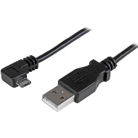 StarTech.com Cavo Micro-USB da Ricarica e Sincronizzazione angolato destro per Smartphone e Tablet da 0,5m - Cavo USB - Micro-USB Tipo B (M) angolo retto a USB (M) - USB 2.0 - 50 cm - nero - per P/N USB2PCARBK, USB2PCARBKS, USBEXTAA10BK, USBEXTAA6BK, USB
