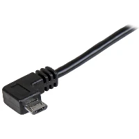 StarTech.com Cavo Micro-USB da Ricarica e Sincronizzazione angolato destro per Smartphone e Tablet da 0,5m - Cavo USB - Micro-USB Tipo B (M) angolo retto a USB (M) - USB 2.0 - 50 cm - nero - per P/N USB2PCARBK, USB2PCARBKS, USBEXTAA10BK, USBEXTAA6BK, USB