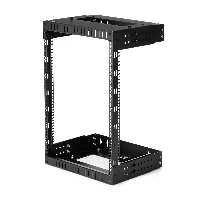 StarTech.com Server Rack 15U Montabile a parete - Profondit da 30 a 50cm - Open Frame Rack da rete Network - Rack - montaggio a parete - nero - 15U - 19