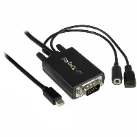 StarTech.com Cavo Adattatore Mini DisplayPort a VGA - Convertitore mDP a VGA con audio - 1920 x 1200 da 2m - Convertitore video - VGA - DisplayPort - nero