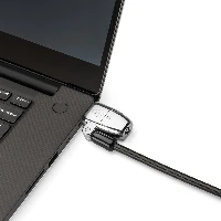 Kensington ClickSafe 2.0 Universal Keyed Laptop Lock, 1.8 m, Kensington, Key, Carbon steel, Black