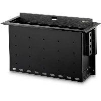 StarTech.com Box a doppio Modulo per Connettivit sala Riunioni con gestione Cavi - moduli di Alimentazioni , Ricarica , A/V e Dock per PC Portatili - Piano montaggio - nero