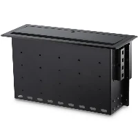 StarTech.com Box a doppio Modulo per Connettivit sala Riunioni con gestione Cavi - moduli di Alimentazioni , Ricarica , A/V e Dock per PC Portatili - Piano montaggio - nero
