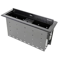 StarTech.com Box a doppio Modulo per Connettivit sala Riunioni con gestione Cavi - moduli di Alimentazioni , Ricarica , A/V e Dock per PC Portatili - Piano montaggio - nero