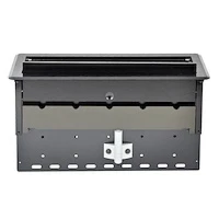 StarTech.com Box a doppio Modulo per Connettivit sala Riunioni con gestione Cavi - moduli di Alimentazioni , Ricarica , A/V e Dock per PC Portatili - Piano montaggio - nero