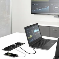 StarTech.com Box a doppio Modulo per Connettivit sala Riunioni con gestione Cavi - moduli di Alimentazioni , Ricarica , A/V e Dock per PC Portatili - Piano montaggio - nero