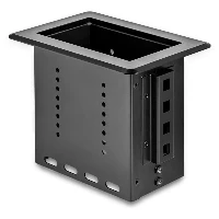 StarTech.com Box Gestione Cavi - Modulo Connettivit singolo per Sala Riunioni - Per l'aggiunta di Alimentazione, Ricarica, A/V - Portatile - Piano montaggio - nero