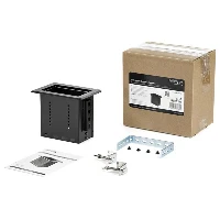 StarTech.com Box Gestione Cavi - Modulo Connettivit singolo per Sala Riunioni - Per l'aggiunta di Alimentazione, Ricarica, A/V - Portatile - Piano montaggio - nero