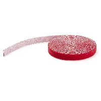 StarTech.com 25ft Hook and Loop Roll - Cut-to-Size Reusable Cable Ties - Bulk Industrial Wire Fastener Tape /Adjustable Fabric Wraps Red / Resuable Self Gripping Cable Management Straps, Hook & loop cable tie, Nylon, Red, -10 - 80 C, 7600 mm, 19 mm