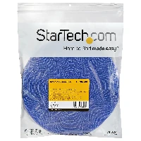 StarTech.com 50ft Hook and Loop Roll - Cut-to-Size Reusable Cable Ties - Bulk Industrial Wire Fastener Tape /Adjustable Fabric Wraps Blue / Resuable Self Gripping Cable Management Straps, Hook & loop cable tie, Nylon, Blue, 15200 mm, 19 mm, 2.4 mm
