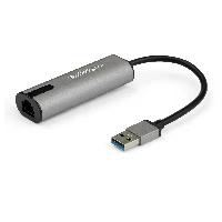 StarTech.com 2.5GbE USB A to Ethernet Adapter - NBASE-T NIC - USB 3.0 Type A 2.5 GbE /1 GbE Multi Speed Gigabit Network - USB 3.1 Laptop to RJ45/LAN - Lenovo X1 Carbon, HP EliteBook/ ZBook, Wired, USB, Ethernet, 5000 Mbit/s, Black, Grey