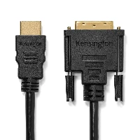 Kensington HDMI (M) to DVI-D (M) passive bi-directional cable, 1.8m (6ft), 1.8 m, HDMI Type A (Standard), DVI-D, Male, Male, Straight