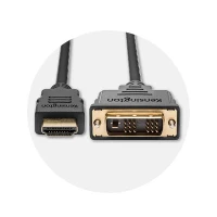 Kensington HDMI (M) to DVI-D (M) passive bi-directional cable, 1.8m (6ft), 1.8 m, HDMI Type A (Standard), DVI-D, Male, Male, Straight