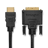 Kensington HDMI (M) to DVI-D (M) passive bi-directional cable, 1.8m (6ft), 1.8 m, HDMI Type A (Standard), DVI-D, Male, Male, Straight