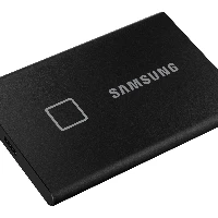 Samsung Portable SSD T7 Touch 2TB - Black, 2000 GB, USB Type-C, 3.2 Gen 2 (3.1 Gen 2), 1050 MB/s, Password protection, Black