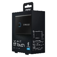 Samsung Portable SSD T7 Touch 2TB - Black, 2000 GB, USB Type-C, 3.2 Gen 2 (3.1 Gen 2), 1050 MB/s, Password protection, Black