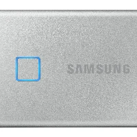 Samsung Portable SSD T7 Touch 2TB - Silver, 2000 GB, USB Type-C, 3.2 Gen 2 (3.1 Gen 2), 1050 MB/s, Password protection, Silver