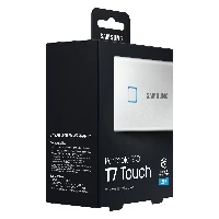 Samsung Portable SSD T7 Touch 2TB - Silver, 2000 GB, USB Type-C, 3.2 Gen 2 (3.1 Gen 2), 1050 MB/s, Password protection, Silver