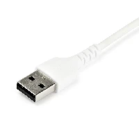 StarTech.com 2m USB A to USB C Charging Cable - Durable Fast Charge & Sync USB 2.0 to USB Type C Data Cord - Rugged TPE Jacket Aramid Fiber M/M 3A White - Samsung S10, iPad Pro, Pixel, 2 m, USB A, USB C, USB 2.0, 480 Mbit/s, White