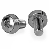 StarTech.com 12-24 Server Rack Screws - 50 pack - Nickel-Plated, Screw, Steel, Dome head, Silver, RoHS, REACH, 16.5 mm