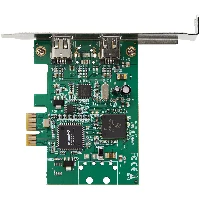 StarTech.com 2-Port PCI Express FireWire Card - PCIe FireWire 1394a Adapter, PCI Express, IEEE 1394/Firewire, PCIe 1.1, Green, Texas Instruments - TSB82AA2, 0.4 Gbit/s